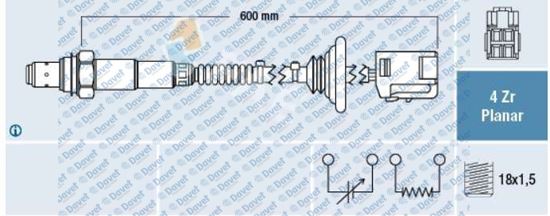 FAE 77521 Oksijen Sensoru Corolla 1.6-1.8 Vvt-I 02-06-Avensis 1.6 Vvt-I 03-08 (T25) (Zz123) (3zzfe)